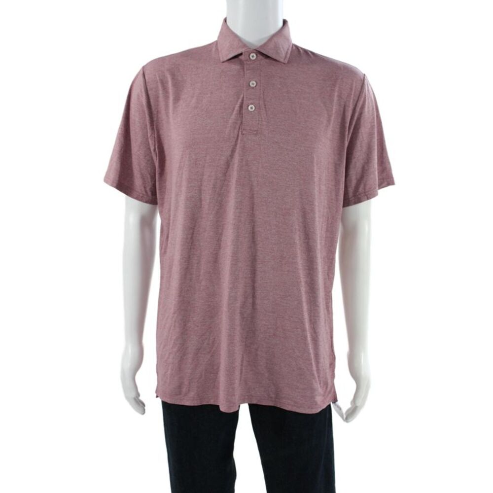 Holderness & Bourne Mens Short Sleeves Crew Neck Rugby Shirt Pink Size Large